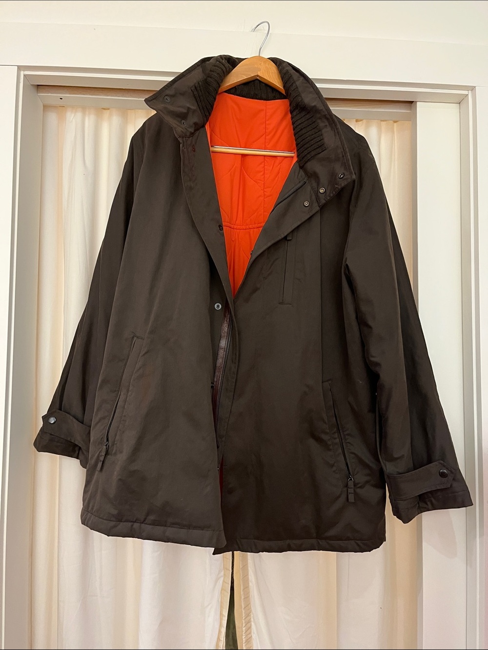 Allegri Black Jacket with Orange Lining